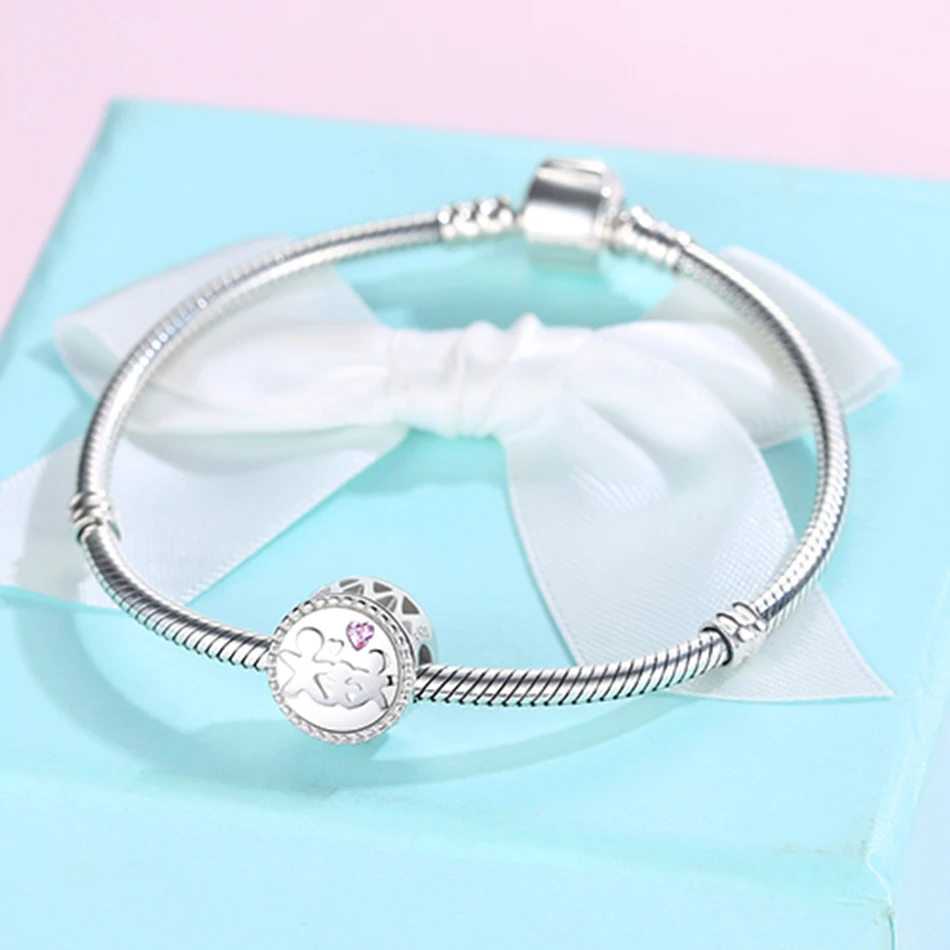 100% Real 925 Sterling Silver Bead Pink CZ Love Family Charm Fit Original Charm Bracelet Authentic Custom Photo Jewelry Gift
100% Real 925 Sterling Silver Bead Pink CZ Love Family Charm Fit Original Charm Bracelet Authentic Custom Photo Jewelry Gift