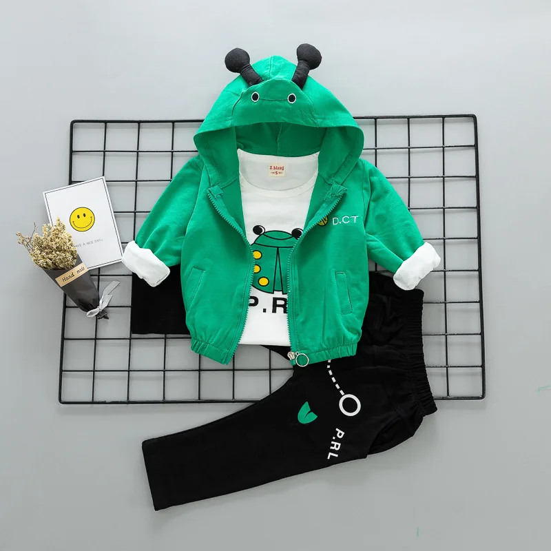 Baby Boys Clothing Sets Children T-shirts +Jacket+Pants Kids Suits Cotton 3pcs Boys Autumn Spring Cartoon Animal Sets
Baby Boys Clothing Sets Children T-shirts +Jacket+Pants Kids Suits Cotton 3pcs Boys Autumn Spring Cartoon Animal Sets