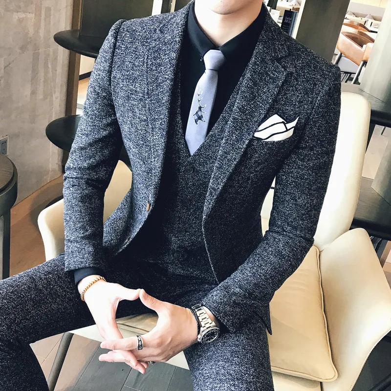Autumn New England Style 3 Piece Set Slim Fit Men Suit Wedding Groom Tuxedo Prom Best Man Wear Blazer Jacket + Pant + Vest
Autumn New England Style 3 Piece Set Slim Fit Men Suit Wedding Groom Tuxedo Prom Best Man Wear Blazer Jacket + Pant + Vest