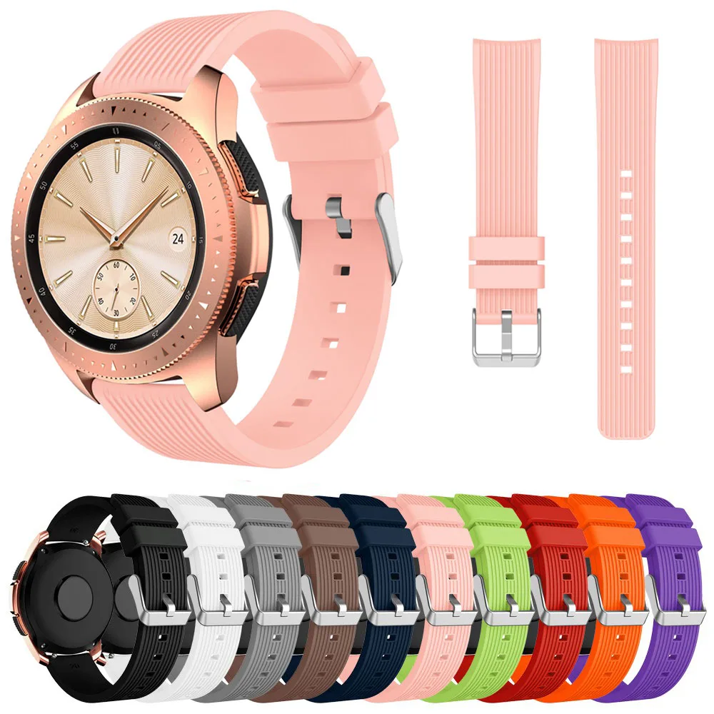 Soft Silicone Watchband for Samsung Galaxy Watch 42mm R810 Band Striped Rubber Replacement Bracelet 20mm Strap
Soft Silicone Watchband for Samsung Galaxy Watch 42mm R810 Band Striped Rubber Replacement Bracelet 20mm Strap
