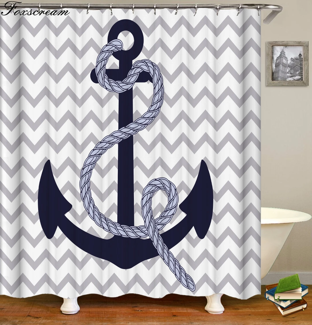 anchor decor shower curtains bathroom curtain bathroom curtains shower funny waterproof curtains