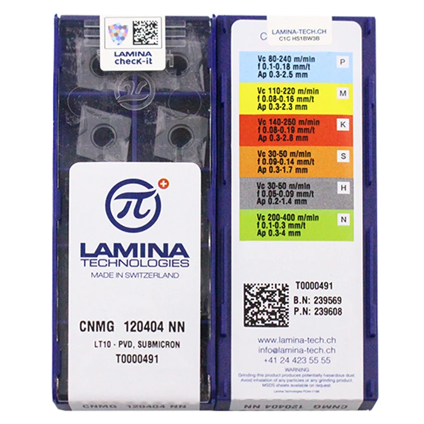 LAMINA CNMG120404NN LT10 CNMG431/CNMG120408NN LT10 CNMG432 CNC Turning Carbide inserts For Steel, Stainless Steel 10Pcs/Box
LAMINA CNMG120404NN LT10 CNMG431/CNMG120408NN LT10 CNMG432 CNC Turning Carbide inserts For Steel, Stainless Steel 10Pcs/Box