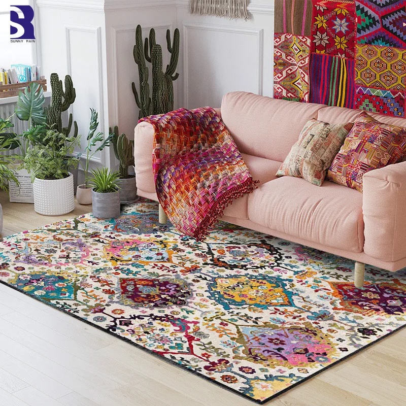 SunnyRain 1-piece Bohemia Carpet for Living Room Area Rug Short Plush Bed Room Carpet Large Size Slipping Resistance Kitchen Rug
SunnyRain 1-piece Bohemia Carpet for Living Room Area Rug Short Plush Bed Room Carpet Large Size Slipping Resistance Kitchen Rug