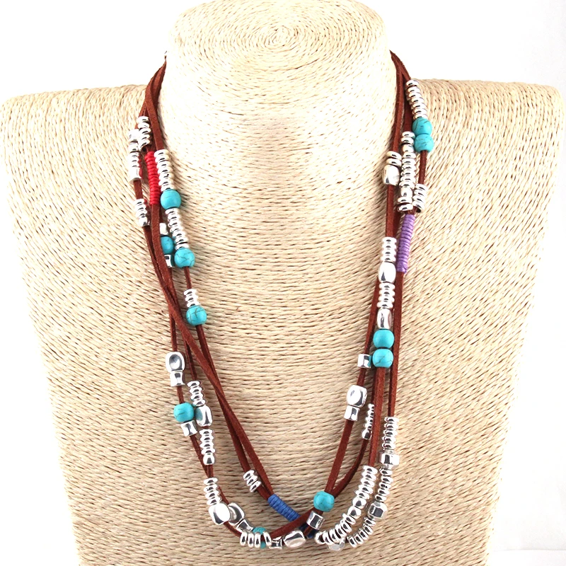 MOODPC Fashion Brown Rope Metal Charm And Stone Beads Chokers Necklaces Women Ethnic Necklace
MOODPC Fashion Brown Rope Metal Charm And Stone Beads Chokers Necklaces Women Ethnic Necklace