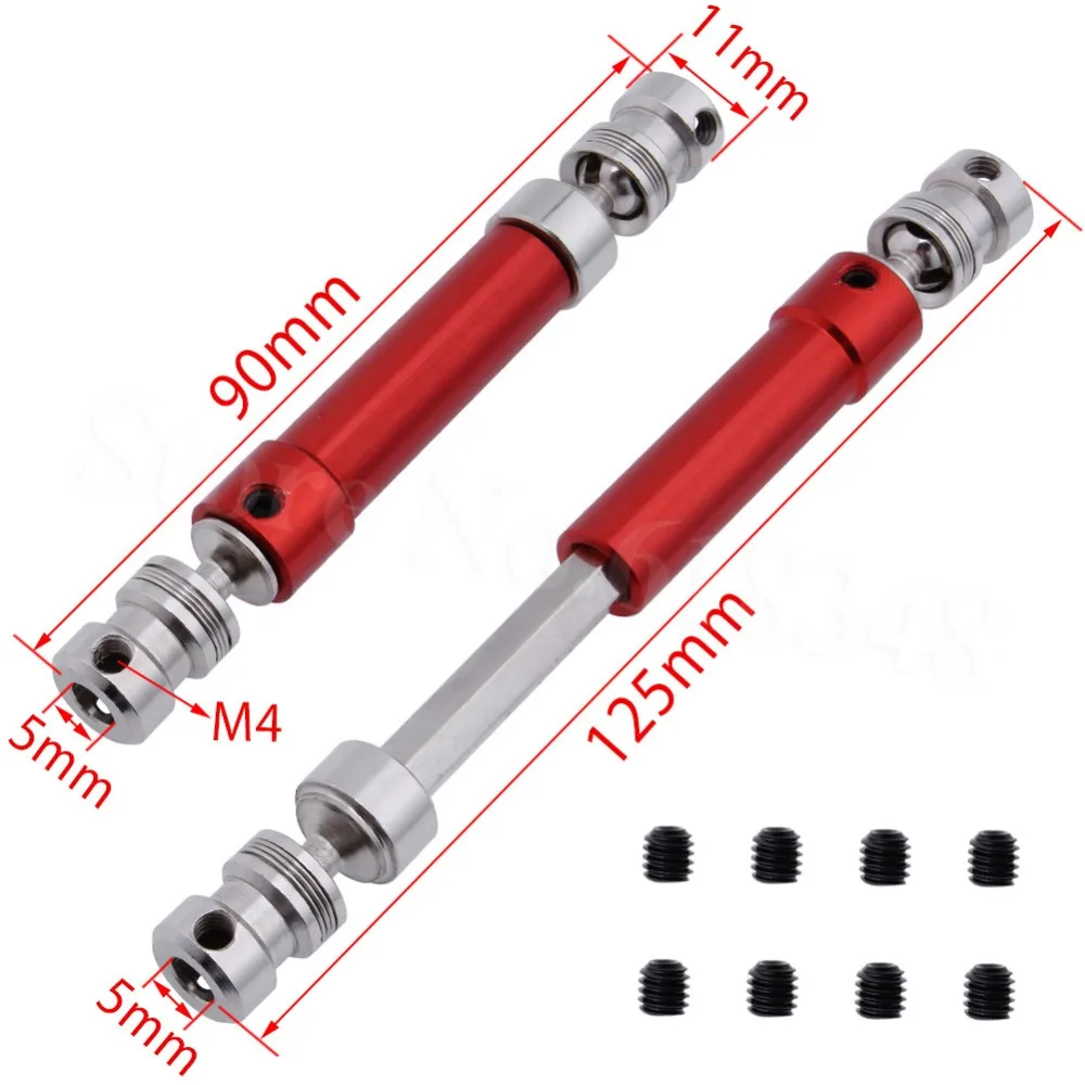 2pcs 90-125MM Duty Metal Universal Driven Dogbone Drive Shaft For Remote Control RC Car 1/10 Rock Crawler Truck Hop-Up Parts
2pcs 90-125MM Duty Metal Universal Driven Dogbone Drive Shaft For Remote Control RC Car 1/10 Rock Crawler Truck Hop-Up Parts