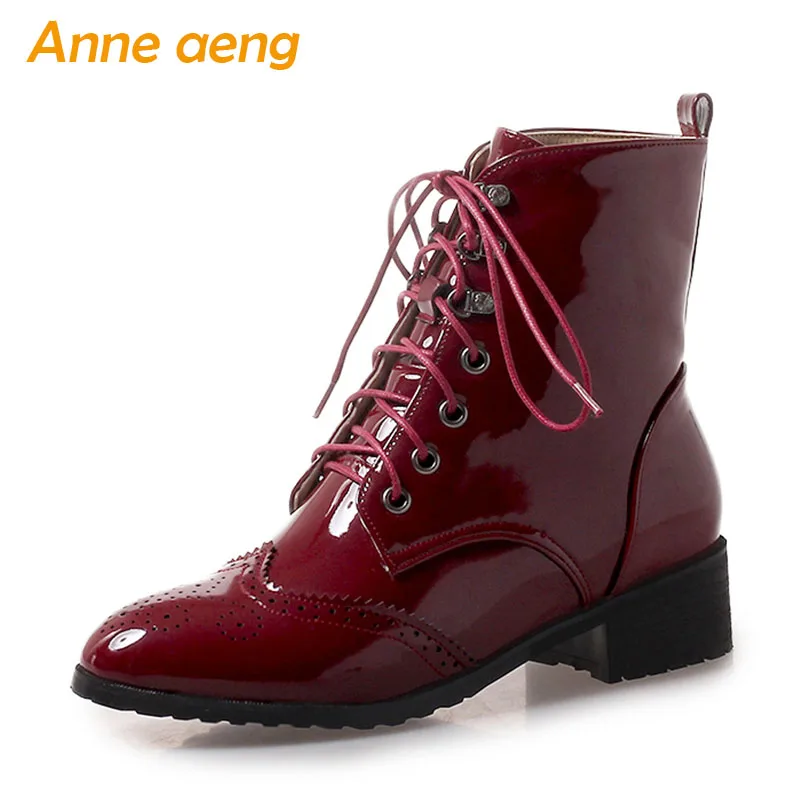 2018 New Winter Women Ankle Boots Middle Heel Square Toe Lace-Up Sexy Ladies Women Shoes Wine Red Footware Short Boots Big Size
2018 New Winter Women Ankle Boots Middle Heel Square Toe Lace-Up Sexy Ladies Women Shoes Wine Red Footware Short Boots Big Size