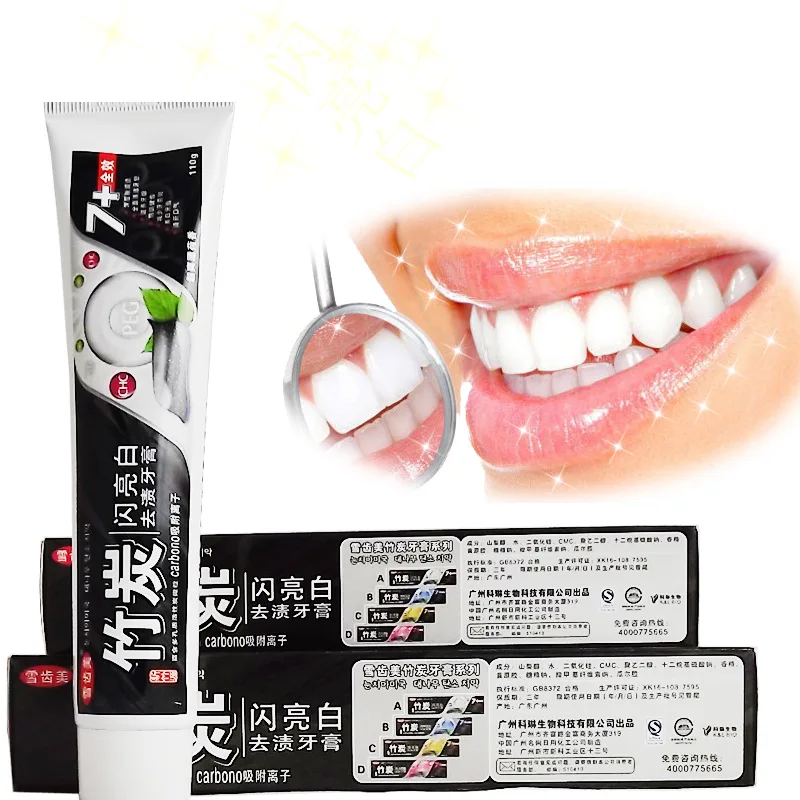 Bamboo Charcoal All-purpose Teeth Whitening The Black Toothpaste 160g Oral Hygiene Removes Plaque Stains Bad Breath Dental Tool
Bamboo Charcoal All-purpose Teeth Whitening The Black Toothpaste 160g Oral Hygiene Removes Plaque Stains Bad Breath Dental Tool