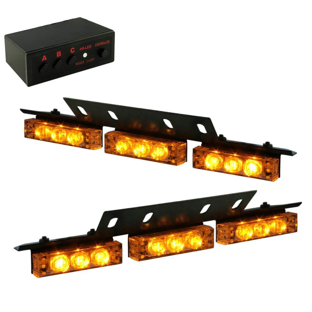 HEHEMM 2 X 9 LED Car Strobe Warning Light Emergency Lamps for Car Truck Policeman Fireman
HEHEMM 2 X 9 LED Car Strobe Warning Light Emergency Lamps for Car Truck Policeman Fireman