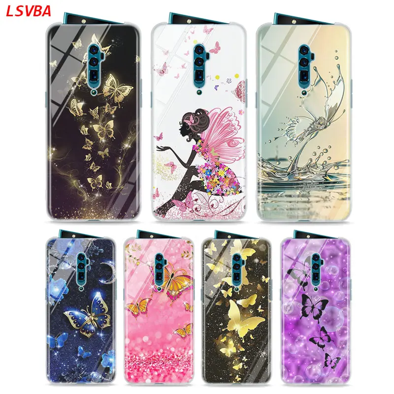 Силиконовый чехол с милым цветком бабочки для OPPO Reno Z 10X Zoom F11 F9 F7 F5 A7 R9S R17 Realme 2 C2 3