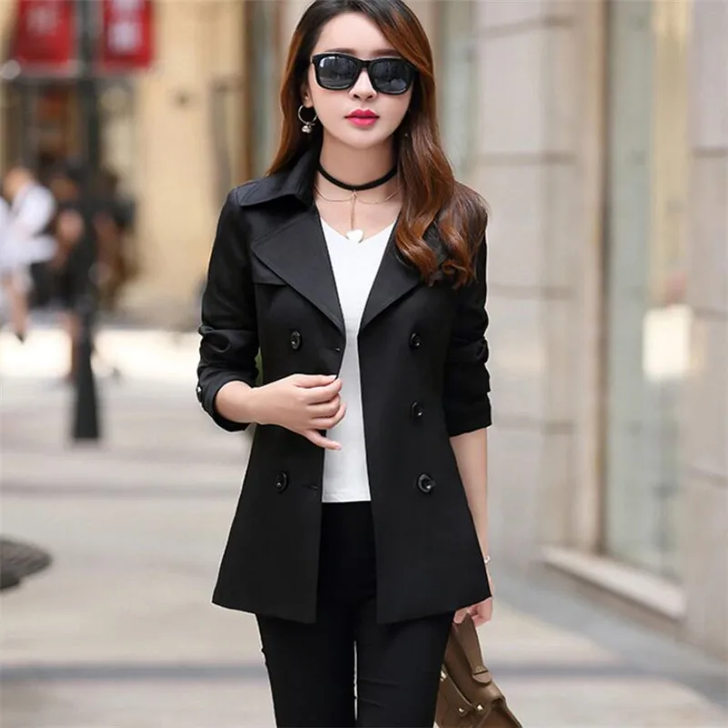 2020 ladies windbreaker double-breasted solid color lapel Trench coat new slim slimming Celebrity female outerwear Office coat
2020 ladies windbreaker double-breasted solid color lapel Trench coat new slim slimming Celebrity female outerwear Office coat