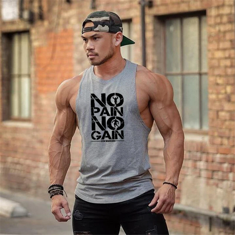 Brand clothing no pain no gain gym stringer tank top men bodybuilding tanktop singlet fitness sleeveless vest muscle Undershirt
Brand clothing no pain no gain gym stringer tank top men bodybuilding tanktop singlet fitness sleeveless vest muscle Undershirt