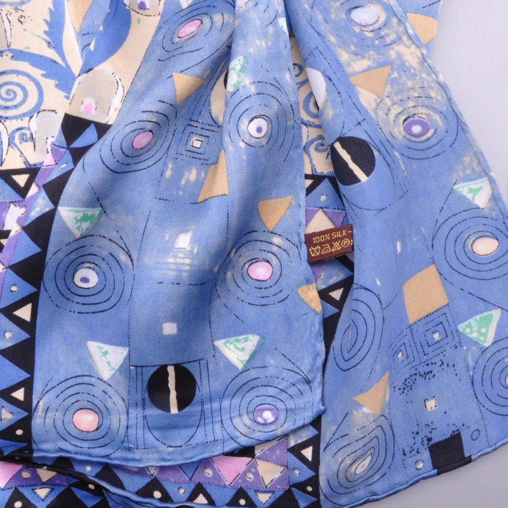 Fashion Designer Brand Women Shawl Silk Scarf Oil Painting Art Works Gustav Klimt's "Fregio Stoclet" Pure Handmade Hems
Fashion Designer Brand Women Shawl Silk Scarf Oil Painting Art Works Gustav Klimt's "Fregio Stoclet" Pure Handmade Hems