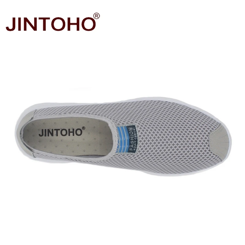 Туфли JINTOHO мужские сетчатые дышащие легкие Повседневная модная обувь на плоской