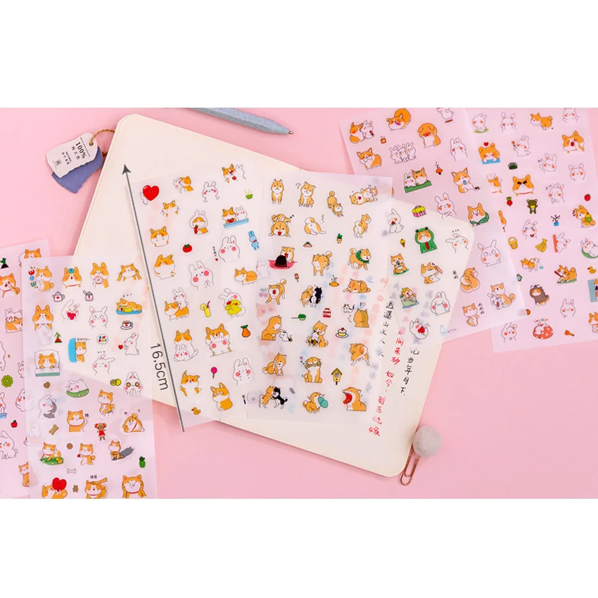 20pack/lot Kawaii dog Transparent pvc sticker Cartoon Decorative Stickers Scrapbooking DIY Diary Stick Label Gift for Party
20pack/lot Kawaii dog Transparent pvc sticker Cartoon Decorative Stickers Scrapbooking DIY Diary Stick Label Gift for Party