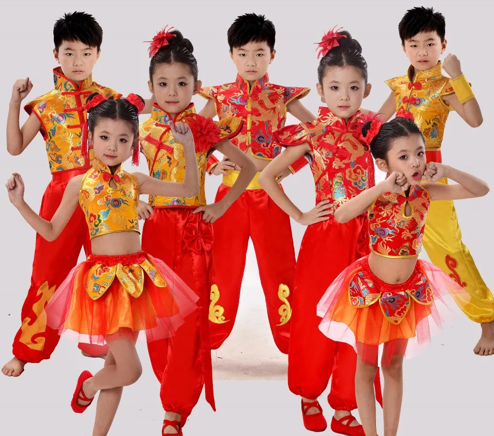 Traditional Chinese Dance Costume Children National Performing Dance Martial Arts for Girl and Boy Kung Fu Dance Costume
Traditional Chinese Dance Costume Children National Performing Dance Martial Arts for Girl and Boy Kung Fu Dance Costume