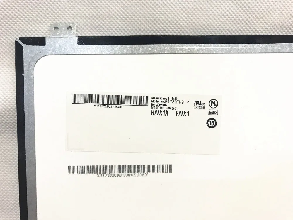 B173QTN01.2 Матрица для ноутбука 17,3 "светодиодный экран QHD 2560X1440 40Pin ЖК-дисплей Замена
B173QTN01.2 Матрица для ноутбука 17,3 "светодиодный экран QHD 2560X1440 40Pin ЖК-дисплей Замена