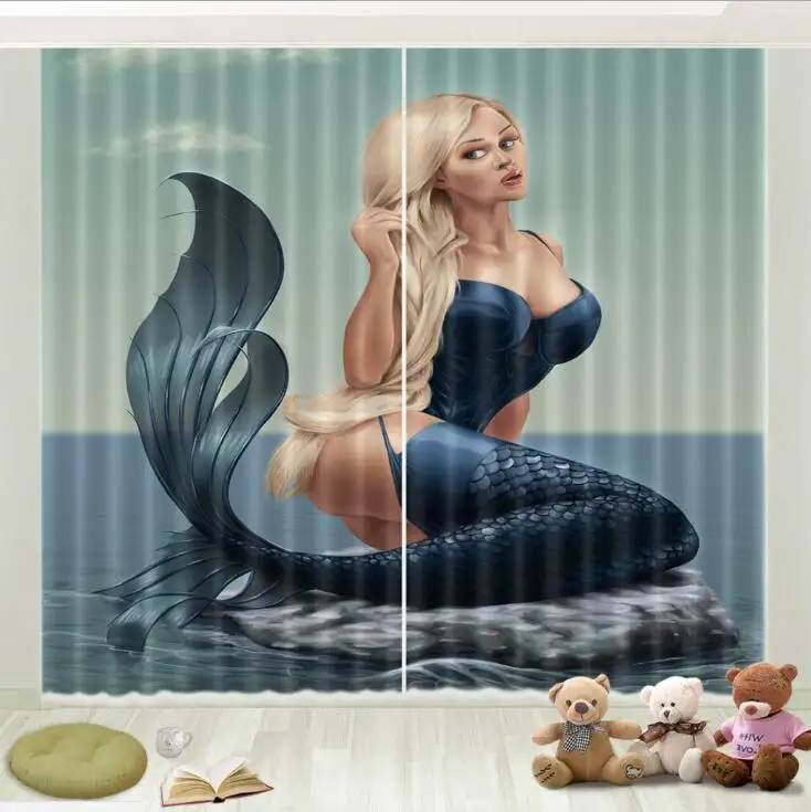 modern Sexy Mermaid Curtains Luxury Blackout 3D Window Living Room wedding bedroom Cortinas Drapes Rideaux Customized pillowcase
modern Sexy Mermaid Curtains Luxury Blackout 3D Window Living Room wedding bedroom Cortinas Drapes Rideaux Customized pillowcase