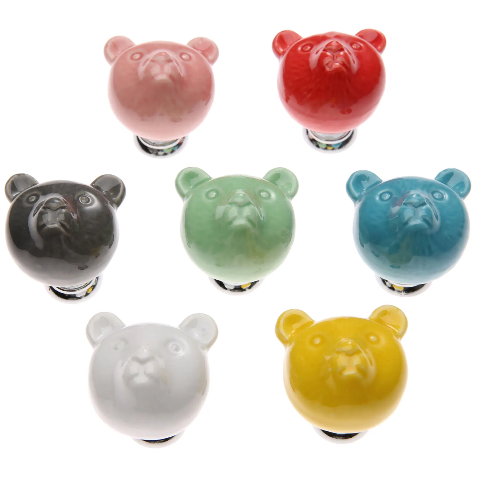 1Pc Colorful Ceramic Bear Knobs Drawer Knobs for Children Dresser Cabinet Knobs Blue Red Pink Kitchen Cupboard Handle Home Decor
1Pc Colorful Ceramic Bear Knobs Drawer Knobs for Children Dresser Cabinet Knobs Blue Red Pink Kitchen Cupboard Handle Home Decor