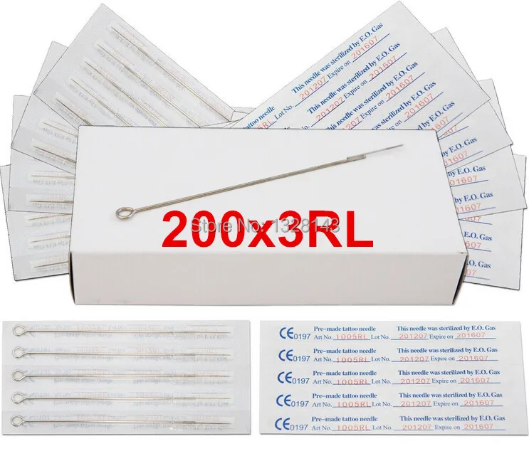 Wholesale 200PCS Disposable Sterilized Tattoo Needles Stainless Steel tattoo needle 3RL Round Liner Freeshipping
Wholesale 200PCS Disposable Sterilized Tattoo Needles Stainless Steel tattoo needle 3RL Round Liner Freeshipping