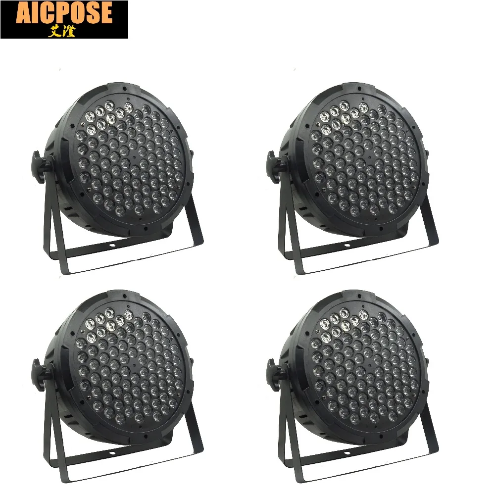 4 шт. 80*3 Вт RGB 3в1 освещение 80x3 led Par огни плоские par dmx512 Свадебная вечеринка в стиле