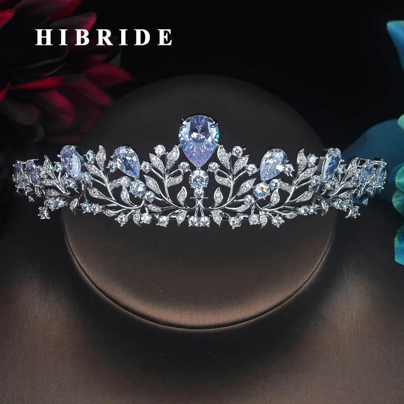 HIBRIDE Fashion Flower Shape Headband Noble Cubic Zircon Crown And Tiaras Bridal Hair Accessories For Wedding Gifts C-60
HIBRIDE Fashion Flower Shape Headband Noble Cubic Zircon Crown And Tiaras Bridal Hair Accessories For Wedding Gifts C-60