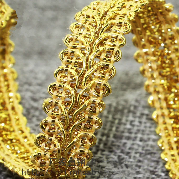 10 ярдов/партия кружевная тесьма с золотыми и серебряными линиями шириной 1 3 см|lace