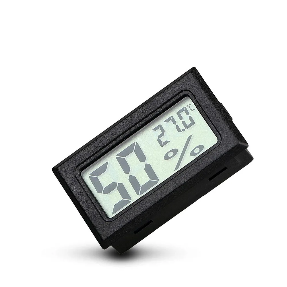 Мини черный цифровой термометр с ЖК экраном влажность для помещений измеритель