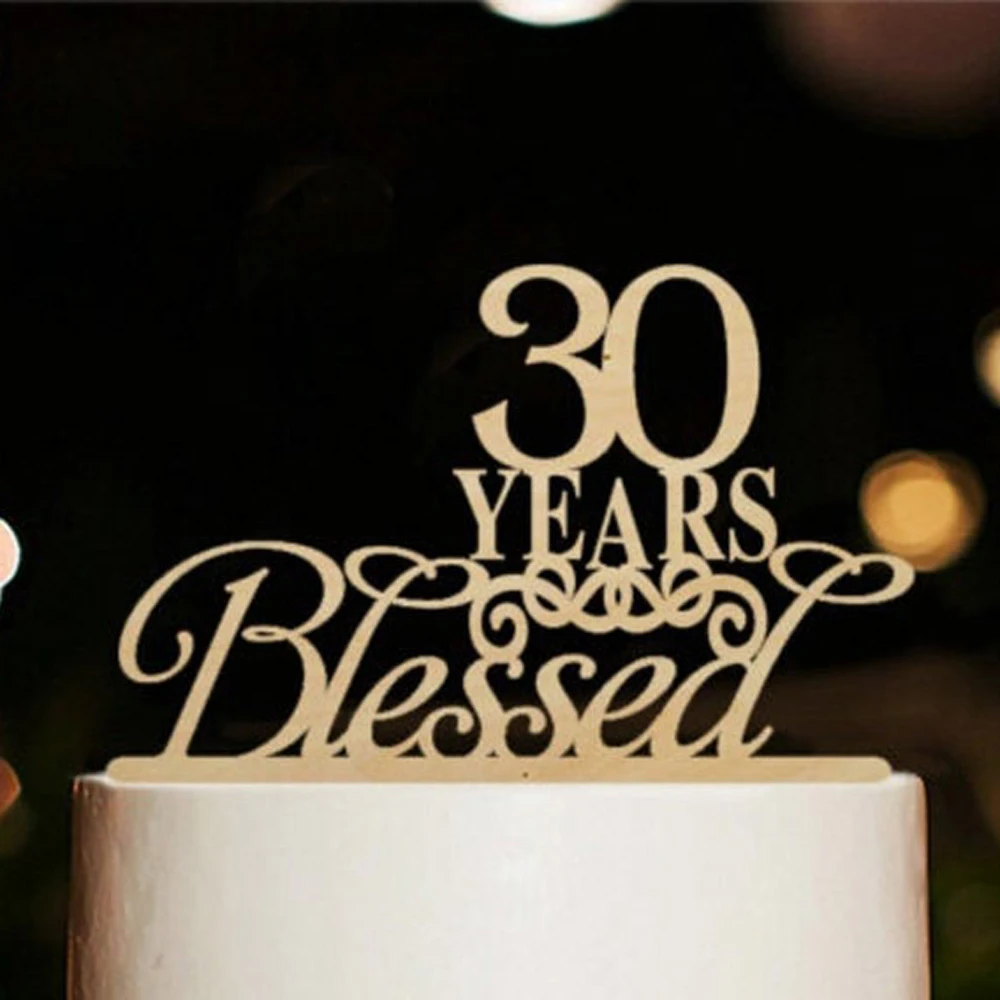 30 Years Blessed Birthday Cake Topper, Marriage Anniversary, Anniversary Birthday Party Decor,Unique Cake Topper For Birthday
30 Years Blessed Birthday Cake Topper, Marriage Anniversary, Anniversary Birthday Party Decor,Unique Cake Topper For Birthday