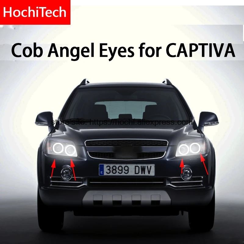 Для CHEVROLET CAPTIVA S3X 2006 2011 COB светодиодный дневной свет белый ореол Cob Светодиодные