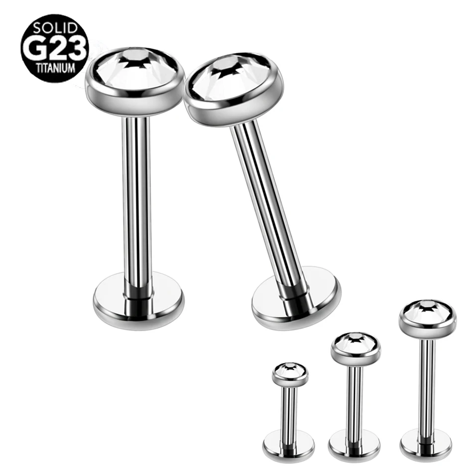 1pc 16G G23 Titanium internally threaded Gem Labret Ring Lip Rings Earrings Stud CZ Cartilage Tragus Piercings Body Jewelry
1pc 16G G23 Titanium internally threaded Gem Labret Ring Lip Rings Earrings Stud CZ Cartilage Tragus Piercings Body Jewelry