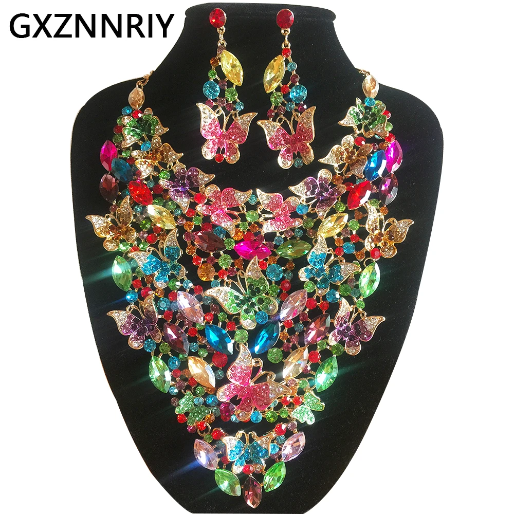 Butterfly Crystal Bridal Jewelry Sets for Women Rhinestone Wedding Gold Necklace and Earrings Set Party Jewellery Sets Gifts
Butterfly Crystal Bridal Jewelry Sets for Women Rhinestone Wedding Gold Necklace and Earrings Set Party Jewellery Sets Gifts