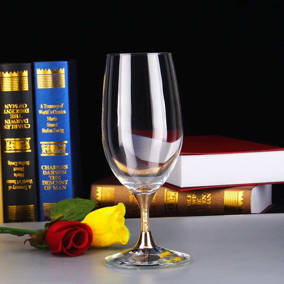 New Arrival Customed 2 Pieces 395ml/13.9oz Crystal Wedding Glasses Set With Real Gold Foil In Stem For Love And Gifts
New Arrival Customed 2 Pieces 395ml/13.9oz Crystal Wedding Glasses Set With Real Gold Foil In Stem For Love And Gifts