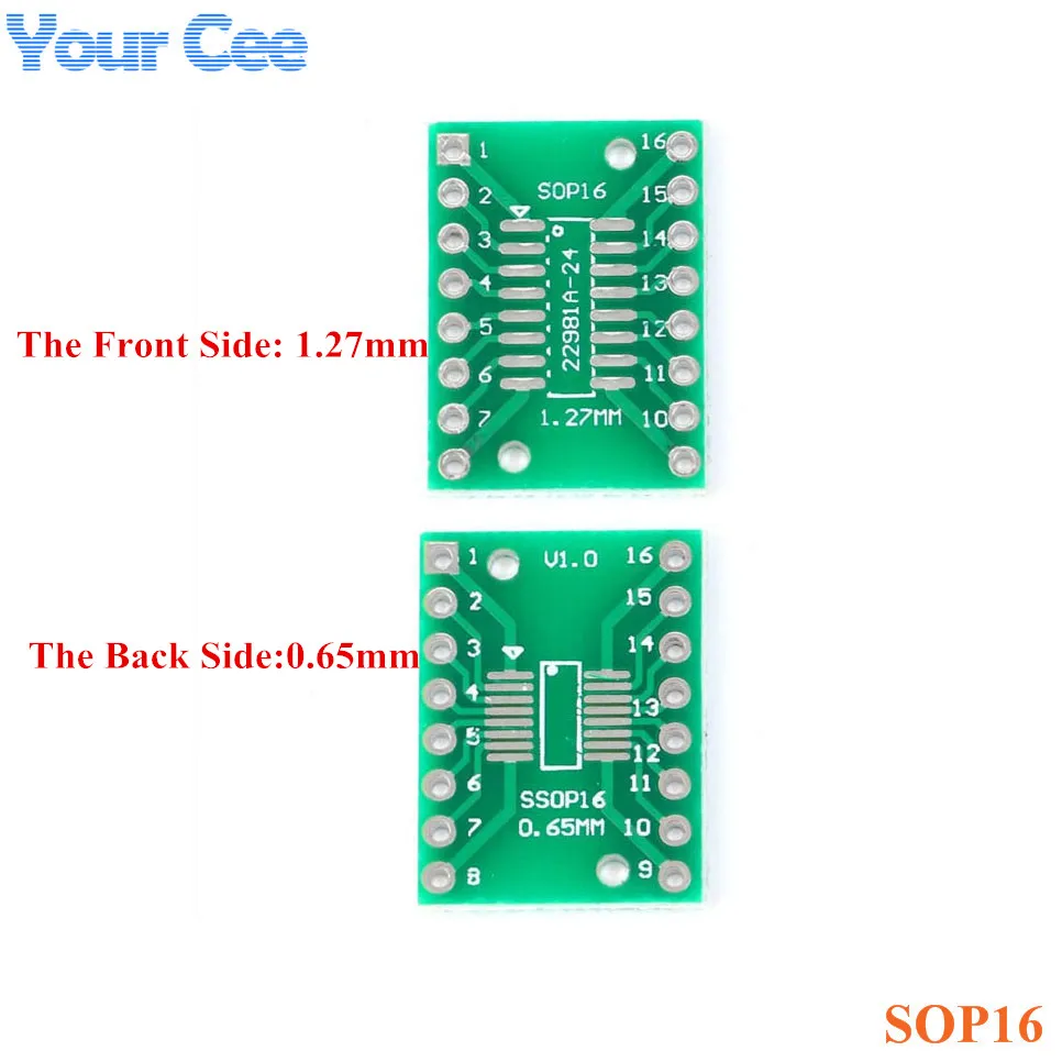 50 шт. плата переходник SOP16 SSOP16 TSSOP16 на DIP16 0 65 мм/1 27 мм|integrated circuit|ic socket |