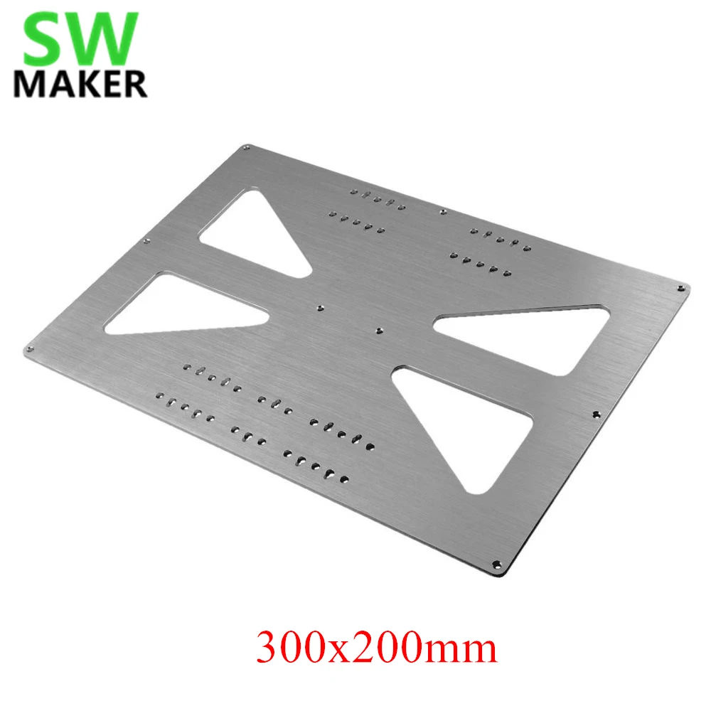 Large Size XL 300x200mm Aluminum Y Carriage Plate i3 RepRap 3D Printer Upgrade All kinds of combination suits
Large Size XL 300x200mm Aluminum Y Carriage Plate i3 RepRap 3D Printer Upgrade All kinds of combination suits