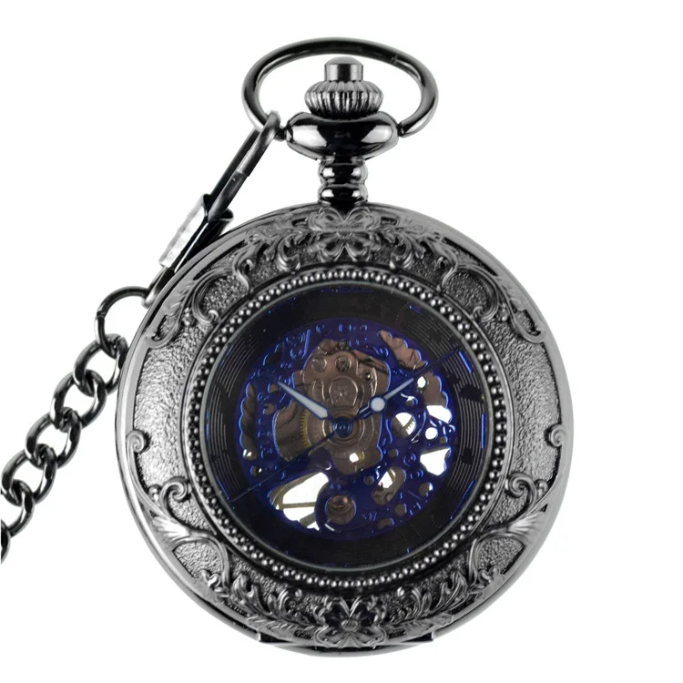 Antique Skeleton Pocket Watch Mechanical Hand Wind Pocket & Fob Watches Steel Black Men's Watches Pendant Father's Day Gift
Antique Skeleton Pocket Watch Mechanical Hand Wind Pocket & Fob Watches Steel Black Men's Watches Pendant Father's Day Gift
