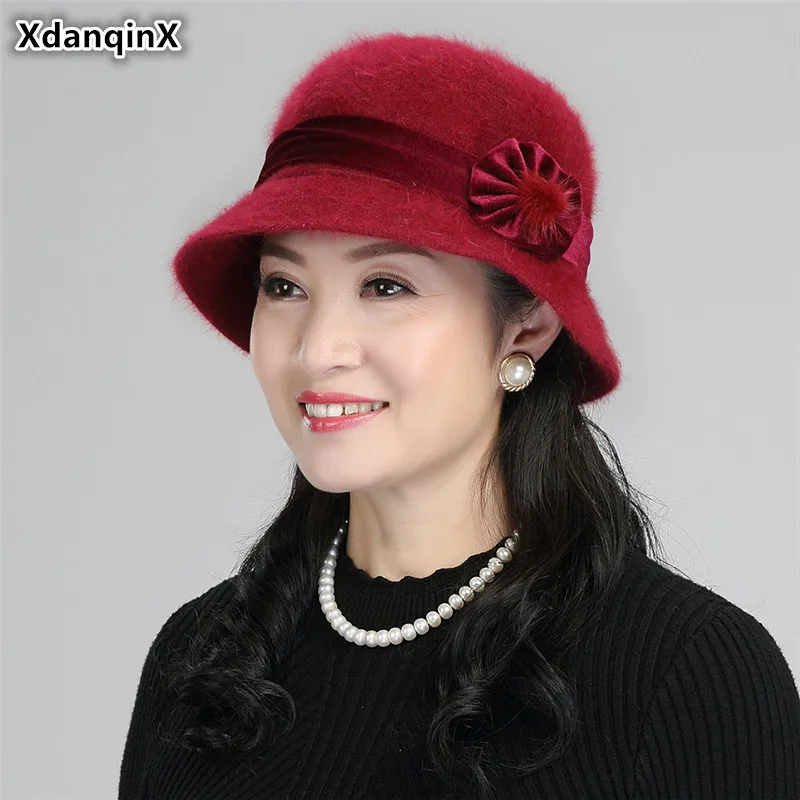 XdanqinX 2019 Autumn Women's Hat Elegant Lady Rabbit Fur Bucket Hats Knitted Hat Multicolor Flower Decoration Female Winter Hat
XdanqinX 2019 Autumn Women's Hat Elegant Lady Rabbit Fur Bucket Hats Knitted Hat Multicolor Flower Decoration Female Winter Hat