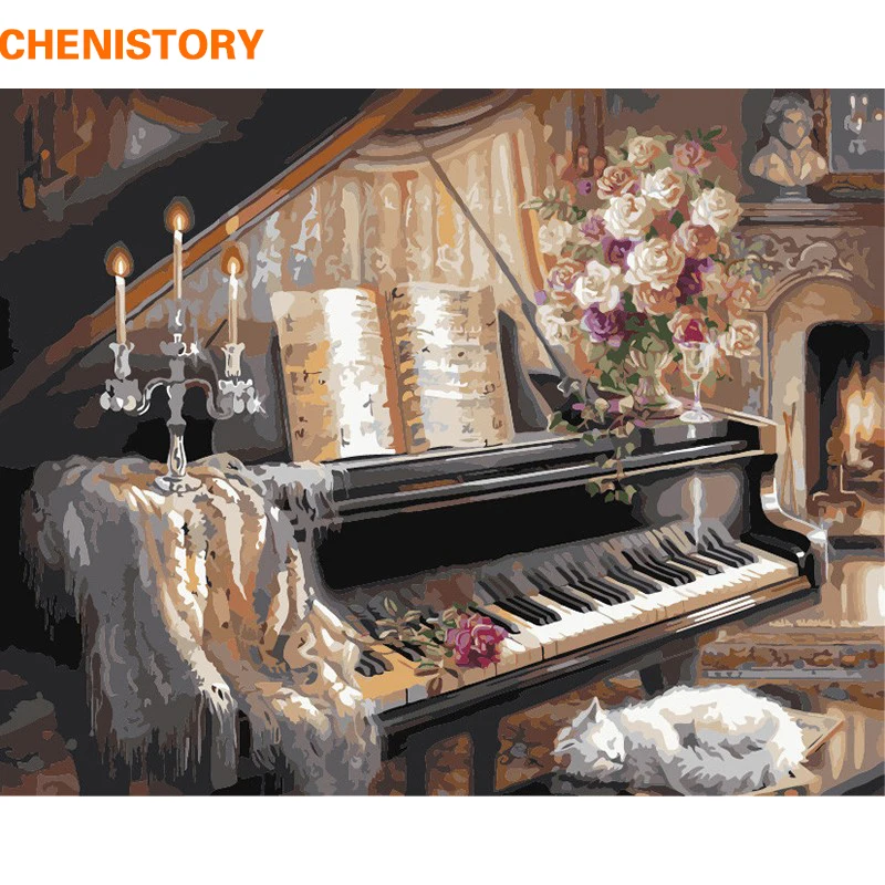 CHENISTORY Piano DIY Oil Painting By Numbers Room Decor Handpainted Canvas Paintings For Living Room Wall Art Picture Home Decor
CHENISTORY Piano DIY Oil Painting By Numbers Room Decor Handpainted Canvas Paintings For Living Room Wall Art Picture Home Decor