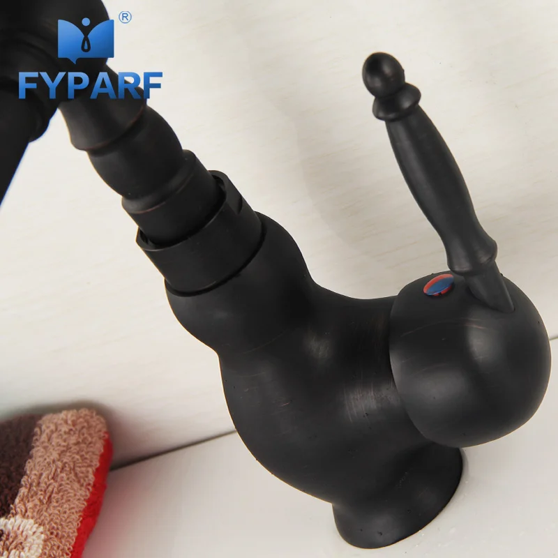 FYPARF Black Matte Bathroom Faucet Rotate Single Handle Hot Cold Water Mixer Taps Crane Deck Mount Water Taps For Bathroom Sink
FYPARF Black Matte Bathroom Faucet Rotate Single Handle Hot Cold Water Mixer Taps Crane Deck Mount Water Taps For Bathroom Sink