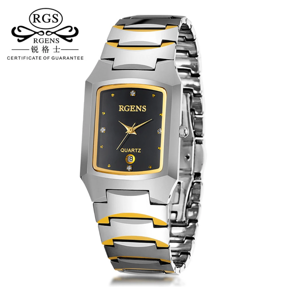 Watches Women Luxury Brand Business Men's Tungsten Steel Watches Gold Rose Square Clock Casual Men's Waterproof Quartz Watches
Watches Women Luxury Brand Business Men's Tungsten Steel Watches Gold Rose Square Clock Casual Men's Waterproof Quartz Watches