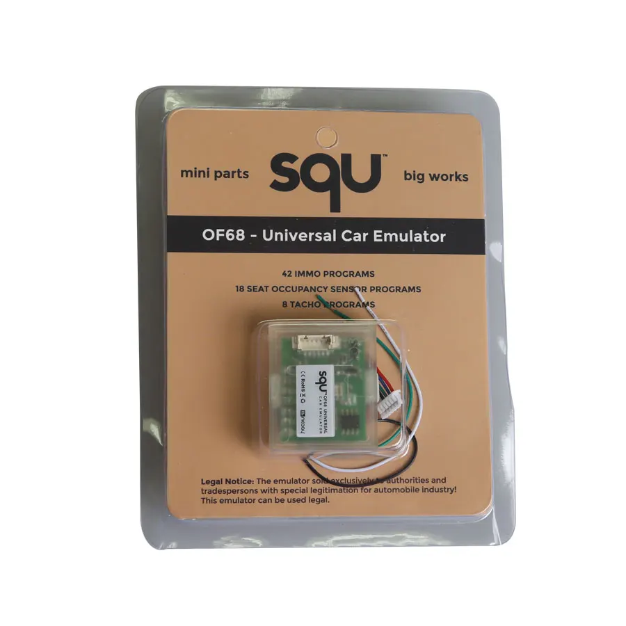 SQU OF68 Universal Car Emulator Mini Parts Big Works Car Emulator SQU OF 68 Support IMMO/Seat Accupancy Sensor/Tacho Programs
SQU OF68 Universal Car Emulator Mini Parts Big Works Car Emulator SQU OF 68 Support IMMO/Seat Accupancy Sensor/Tacho Programs