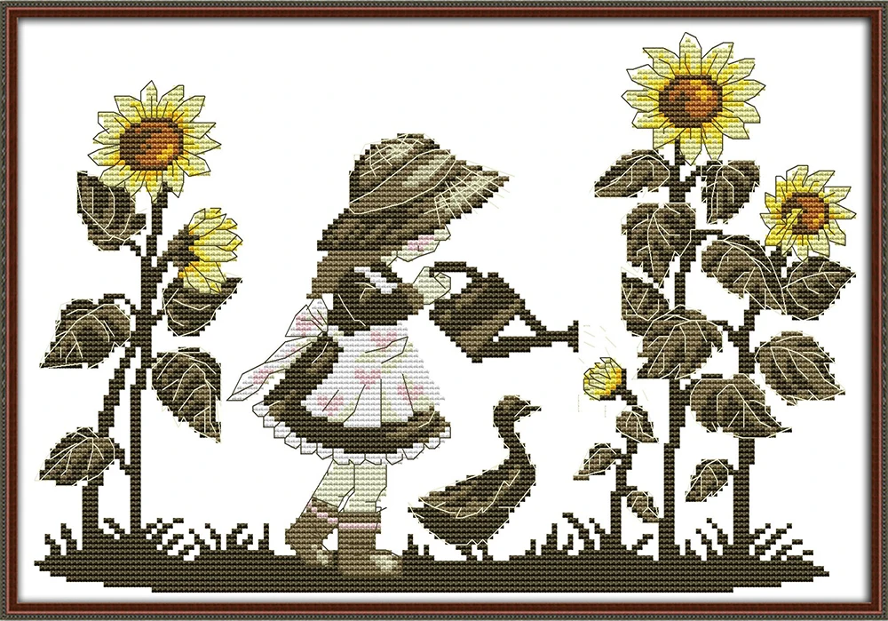 Girl watering flowers cross stitch kit aida 14ct 11ct count printed canvas stitches embroidery DIY handmade needlework
Girl watering flowers cross stitch kit aida 14ct 11ct count printed canvas stitches embroidery DIY handmade needlework