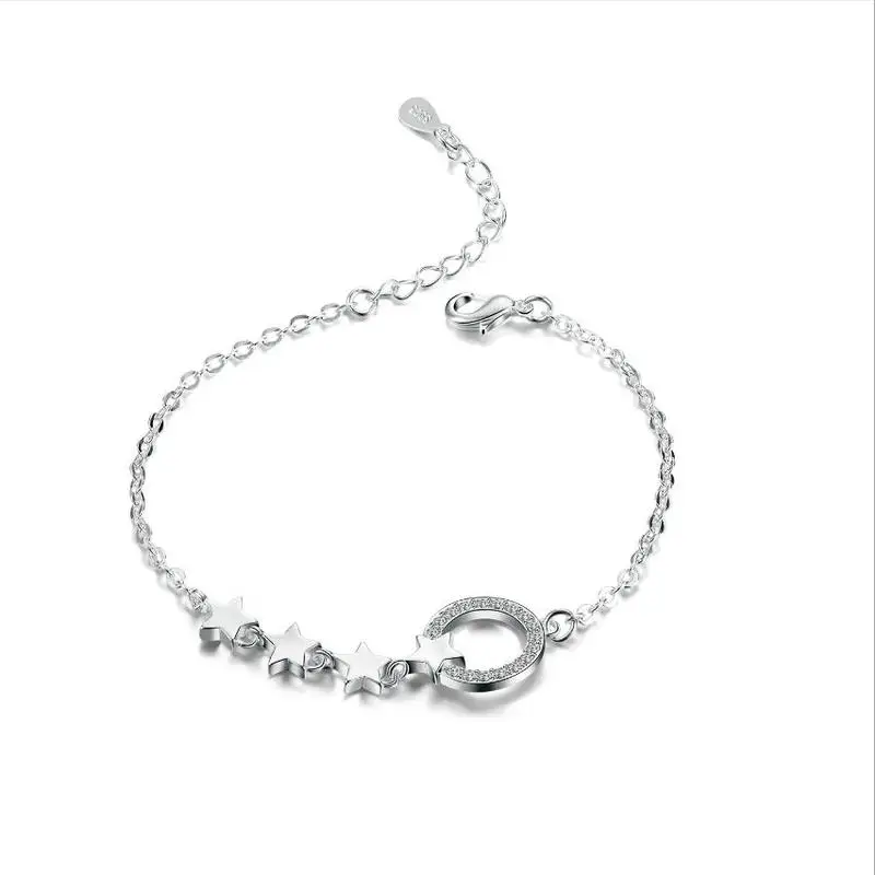 Vintage Crystal Star Moon Design Bracelets For Women Accessories Fashion Silver Plated Bracelets Girls Anniversary Jewelry
Vintage Crystal Star Moon Design Bracelets For Women Accessories Fashion Silver Plated Bracelets Girls Anniversary Jewelry
