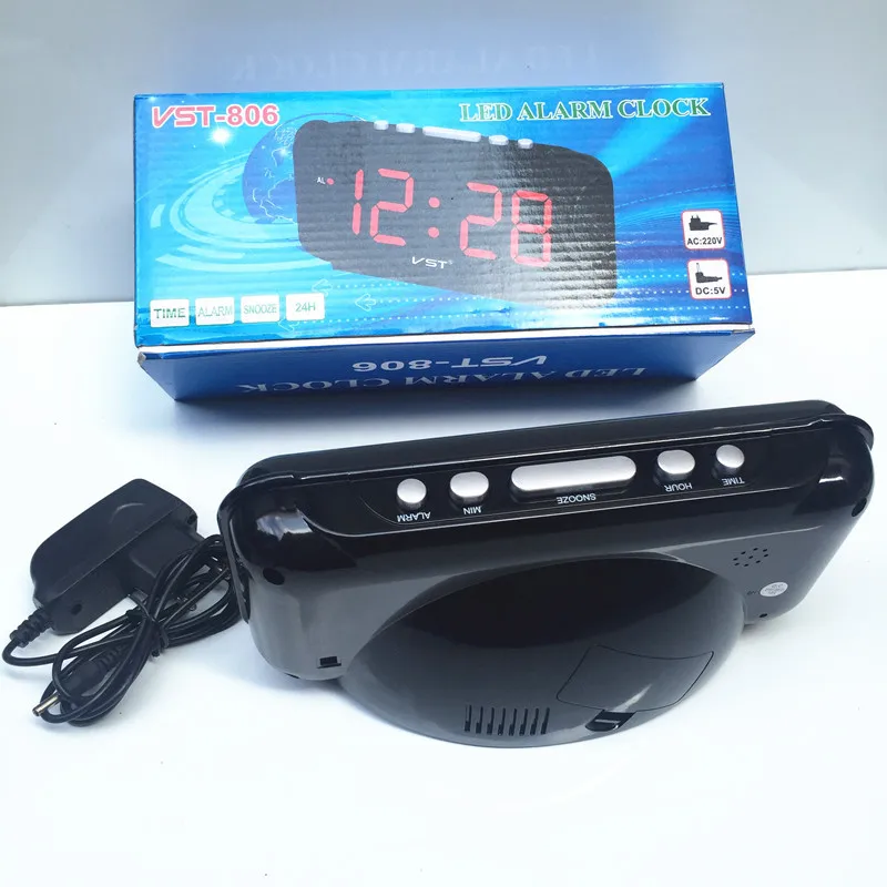 Цифровые настольные часы с функцией повтора часы-будильник со светодиодной