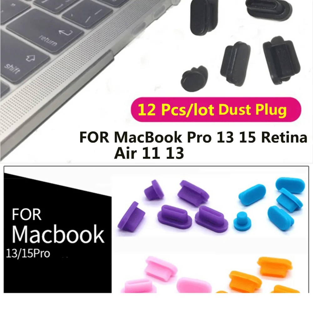 12Pcs Anti Dust Plug Set for Apple MacBook Pro 13 15 Retina / Air 11 13 Laptop Silicone Cover USB dustproof Computer Accessories 
12Pcs Anti Dust Plug Set for Apple MacBook Pro 13 15 Retina / Air 11 13 Laptop Silicone Cover USB dustproof Computer Accessories
