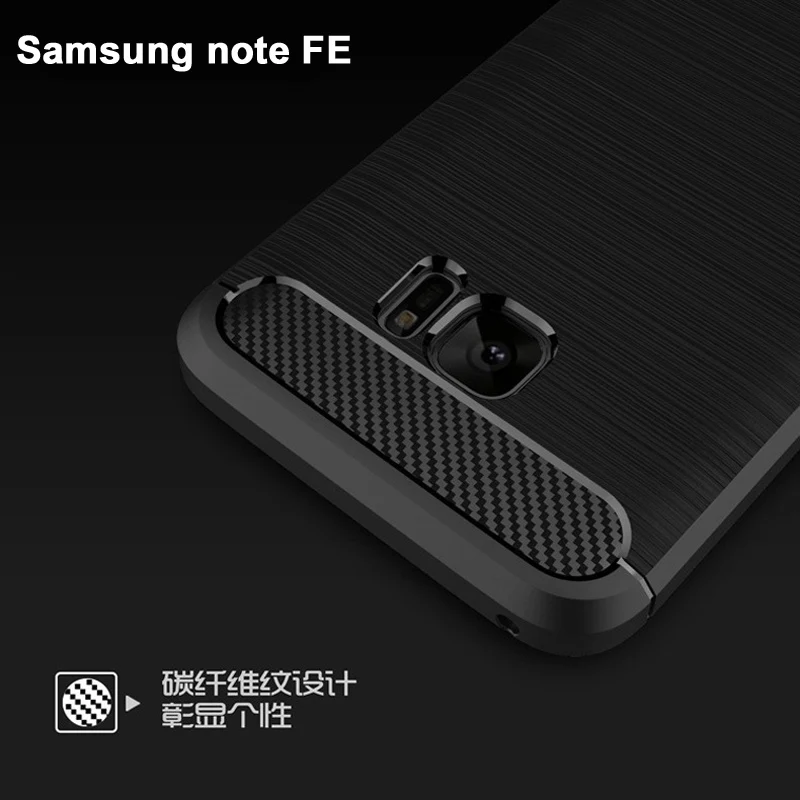 Чехол из ТПУ для Samsung Galaxy note FE чехол углеродного волокна Note телефона FE|Бамперы| |