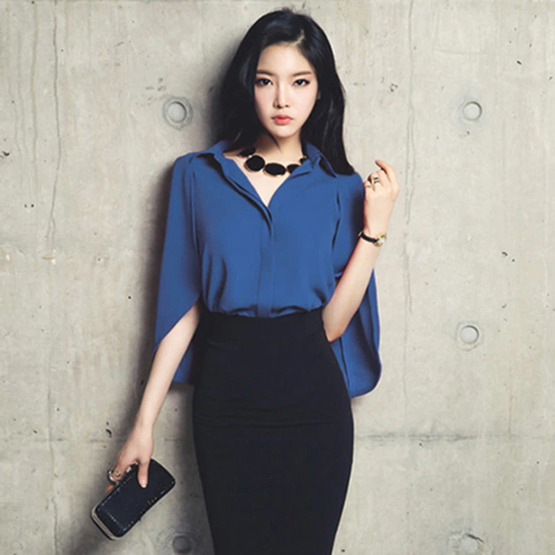 Women Blouse Skirt Set Vogue Fashion Ladies Sets Clothing Cloak Sleeve Tops Chiffon Shirt + Bodycon Skirt Midi Office Lady Suit
Women Blouse Skirt Set Vogue Fashion Ladies Sets Clothing Cloak Sleeve Tops Chiffon Shirt + Bodycon Skirt Midi Office Lady Suit