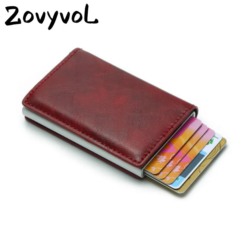 Zovyvol Antitheft Men Vintage Credit Card Holder Blocking Rfid Wallet PU Leather Unisex PU Leather Fashion Card Wallet Metal
Zovyvol Antitheft Men Vintage Credit Card Holder Blocking Rfid Wallet PU Leather Unisex PU Leather Fashion Card Wallet Metal