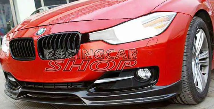 Фото 3D стиль настоящий углеродное волокно передний бампер спойлер для BMW F30 3 SERIES седан