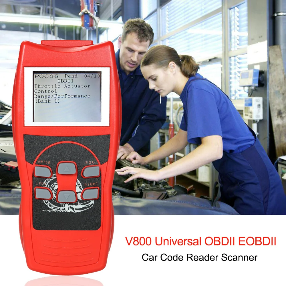 V800 Universal OBDII EOBDII Car Code Reader Engine Scanner Fault Diagnostic Scan Tool with Color LCD Screen Mode 6 Test
V800 Universal OBDII EOBDII Car Code Reader Engine Scanner Fault Diagnostic Scan Tool with Color LCD Screen Mode 6 Test