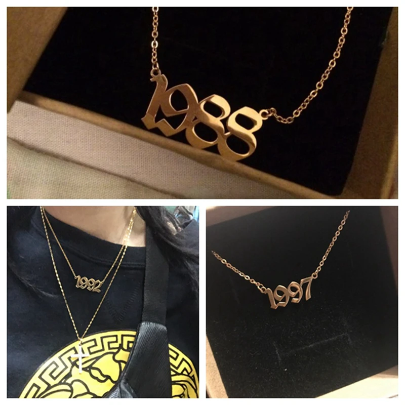 Personalized Jewelry Custom Old English Numbers Necklace Stainless Steel Choker Necklaces For Women Men Handmade Christmas Gift
Personalized Jewelry Custom Old English Numbers Necklace Stainless Steel Choker Necklaces For Women Men Handmade Christmas Gift